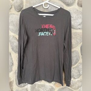 The North Face Long Sleeve Graphic Logo Shirt Black Women’s Size Large